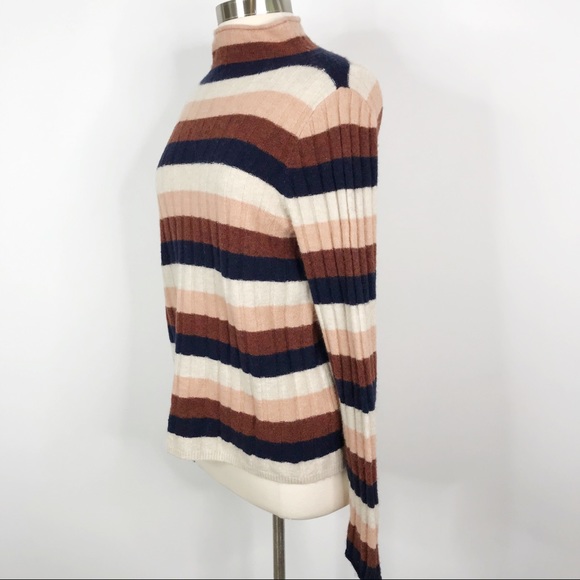 New Madewell Striped Evercrest Turtleneck Sweater - Picture 3 of 10
